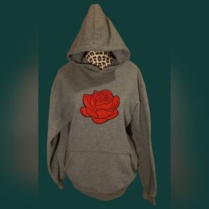 ORIGINAL DELUXE SUPPLY MEN'S GREY LONG SLEEVE PULLOVER HOODIE SZ. L